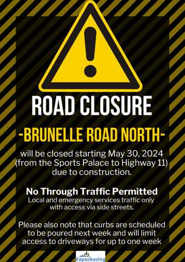 Brunelle road north closure